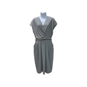 MM. Lafleur New York Midi Dress - With Pockets - Tie Front -Size 8 - Pleated